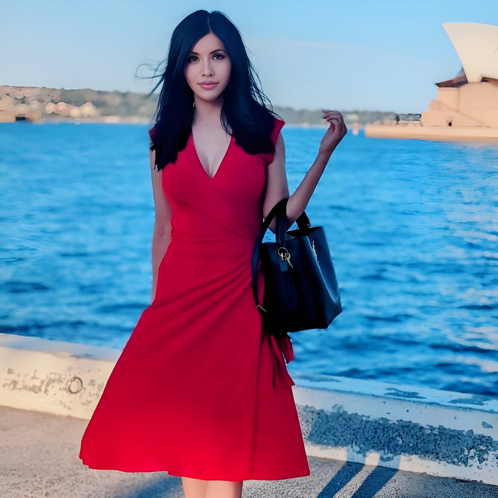 Red wrap dress australia cheap