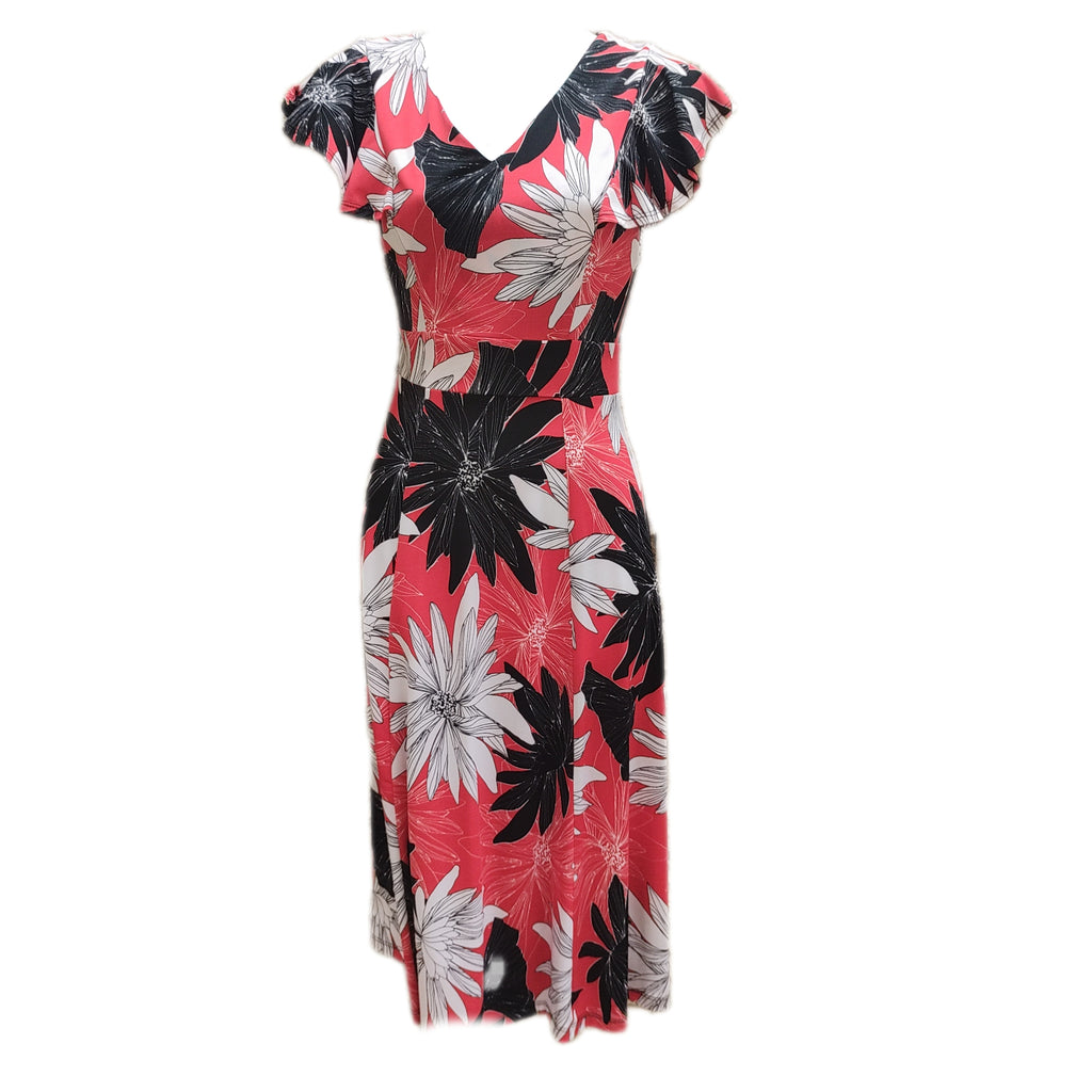 Flame Tree Flutter Sleeve Dress