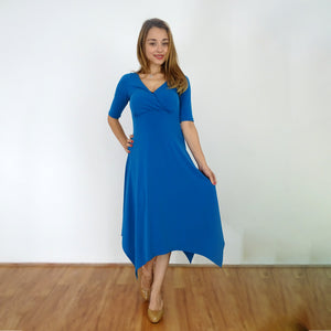 Teal Hanky Hem Dress - Rebecca Ruby