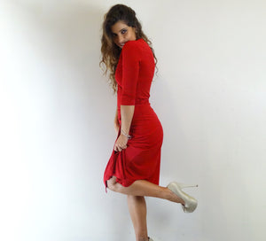 Ruby Red Wrap Dress