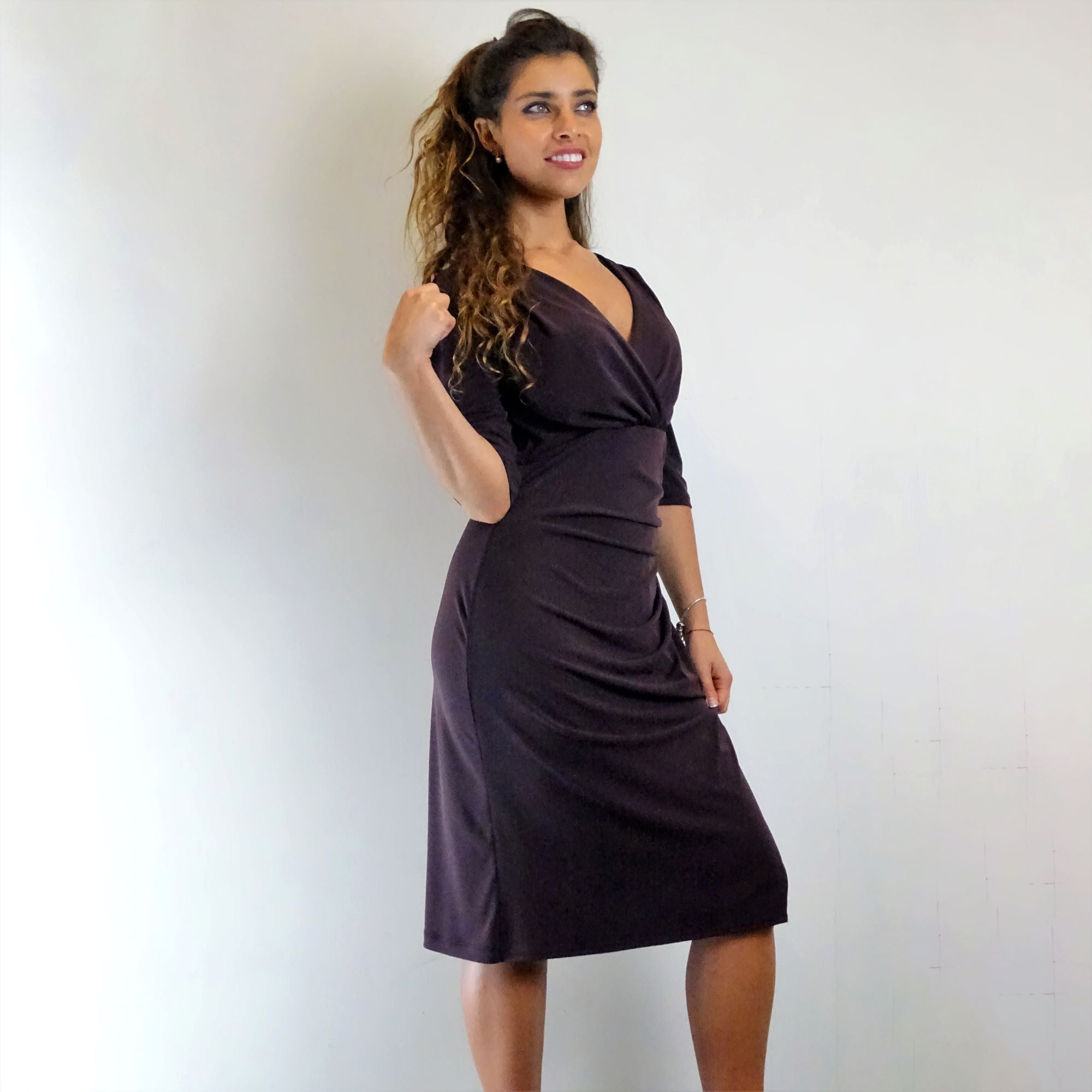 Chocolate Ruched Dress