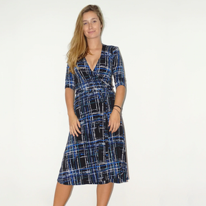 Urban  ¾ Sleeve Wrap Dress - Rebecca Ruby